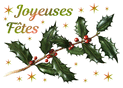 Houx et étoiles pour des fêtes joyeuses